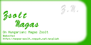 zsolt magas business card